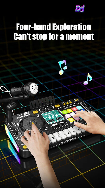 Kids Simulation DJ Mixer Controller Toys Multifunctional