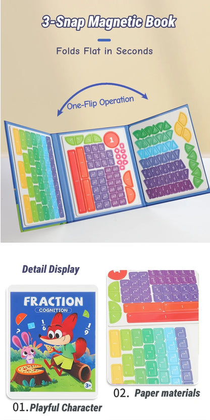 Magnetic Fraction Disk Teaching Aids, Fraction Science Education Model