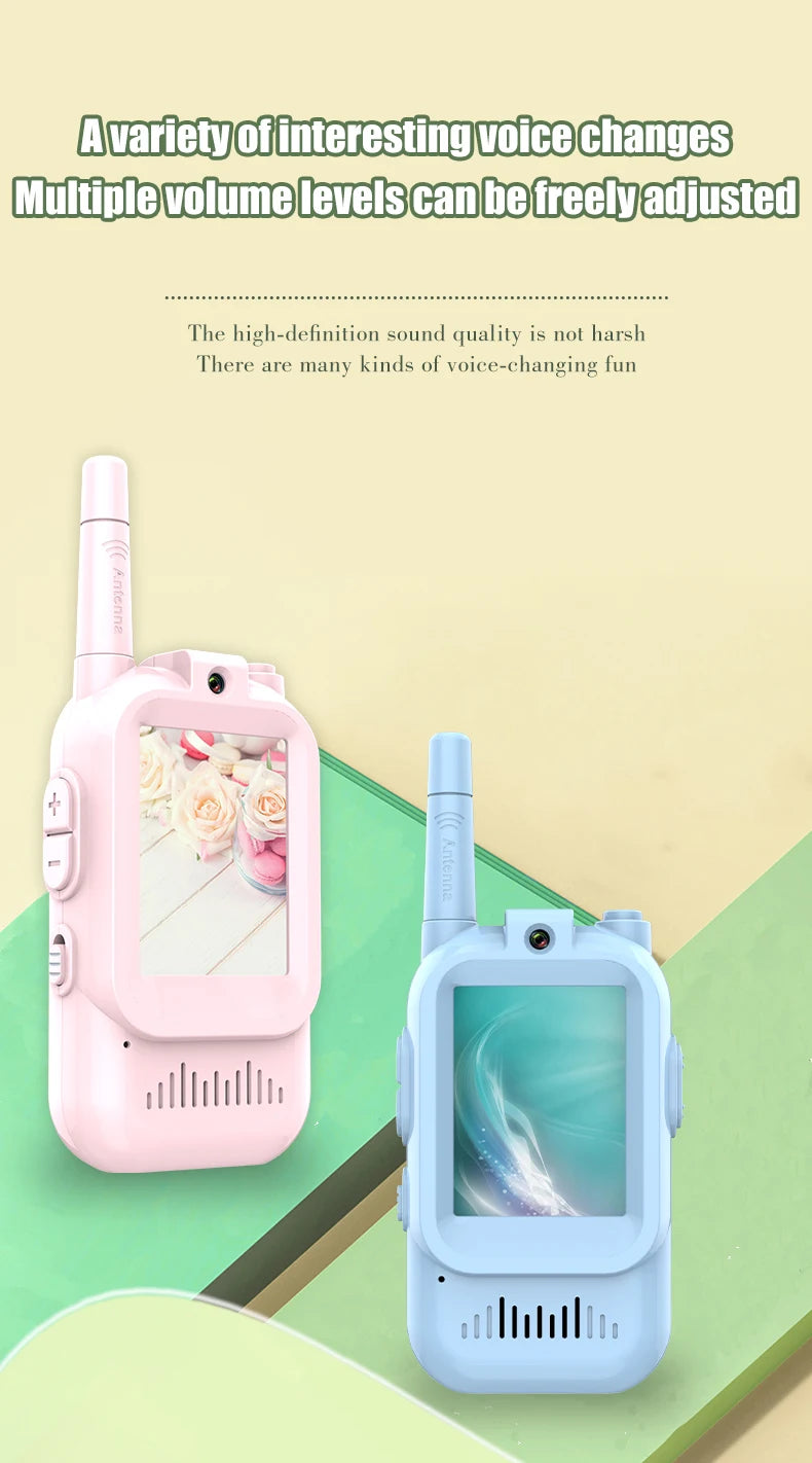 Children's Video Walkie Talkies 2 Pack Rechargeable