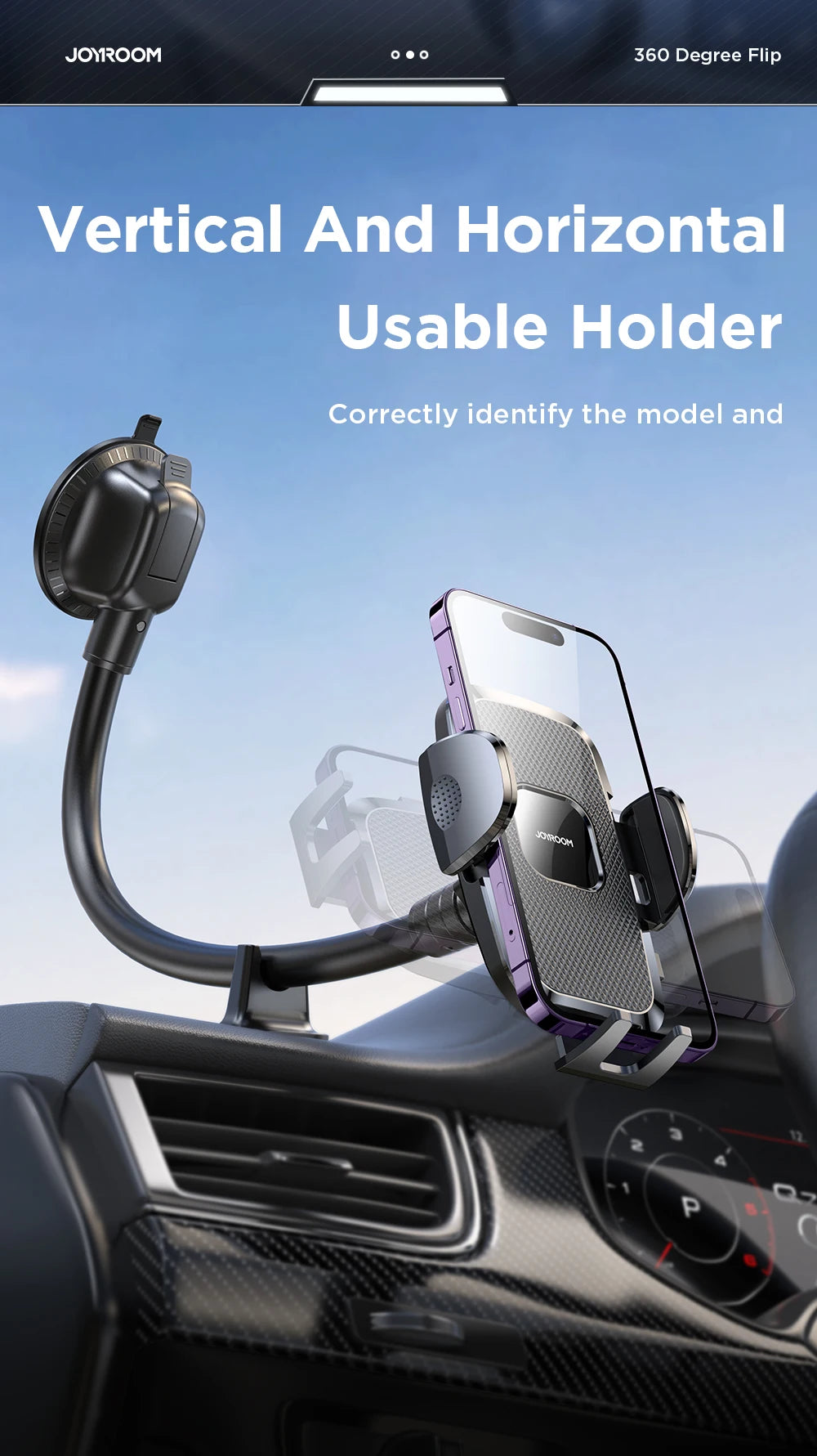 Joyroom Car Phone Holder Mount 360° Widest View Universal