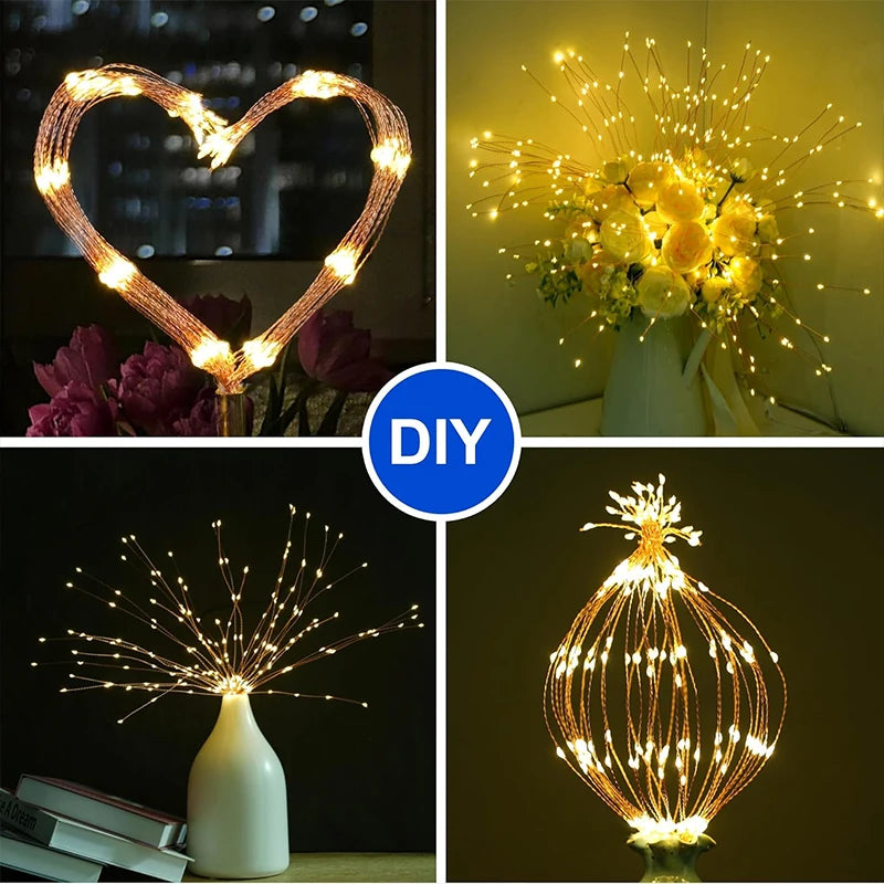 Solar Light Outdoor 4 Pack, Hanging Fairy Lights Strom