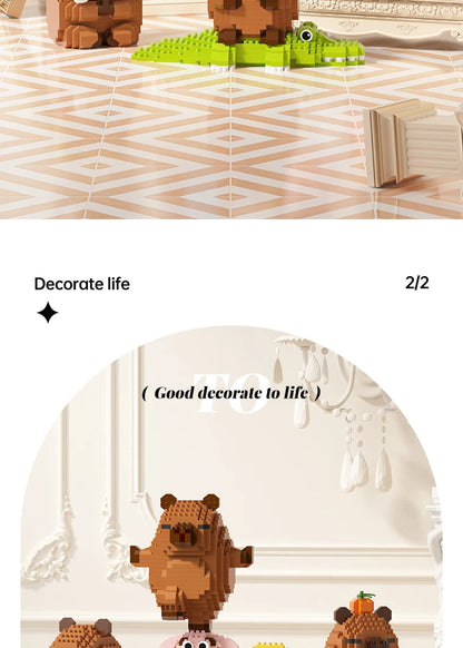 Cute Capybara Block Figure - Desktop Decor Model