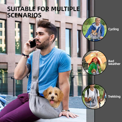 Cotton Comfortable Dog Bag Pet Out Crossbody Shoulder Bag Outdoor
