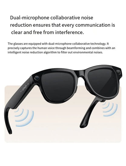 HOMEFISH M02 AI Smart Glasses with 4K Camera Bluetooth