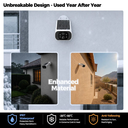 ALEVIO 2.5K Outdoor Solar Camera Wireless Cam WIFI