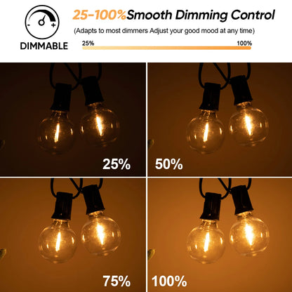 G40 Outdoor Solar String Light Garland LED Solar String Lights
