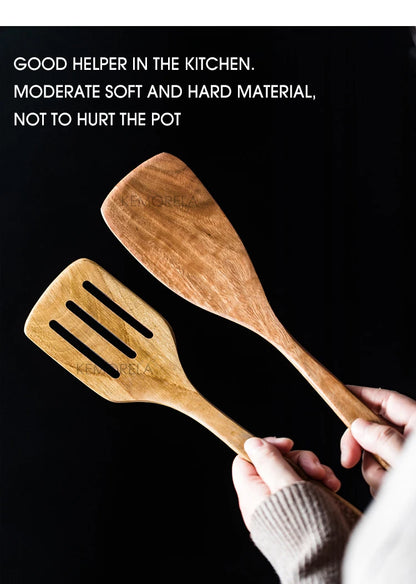 Wooden Spoons For Cooking, Wooden Utensils Set