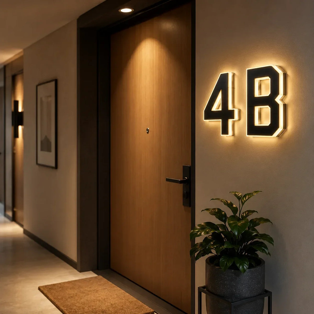 LED Solar House Number Light Waterproof Address Plate