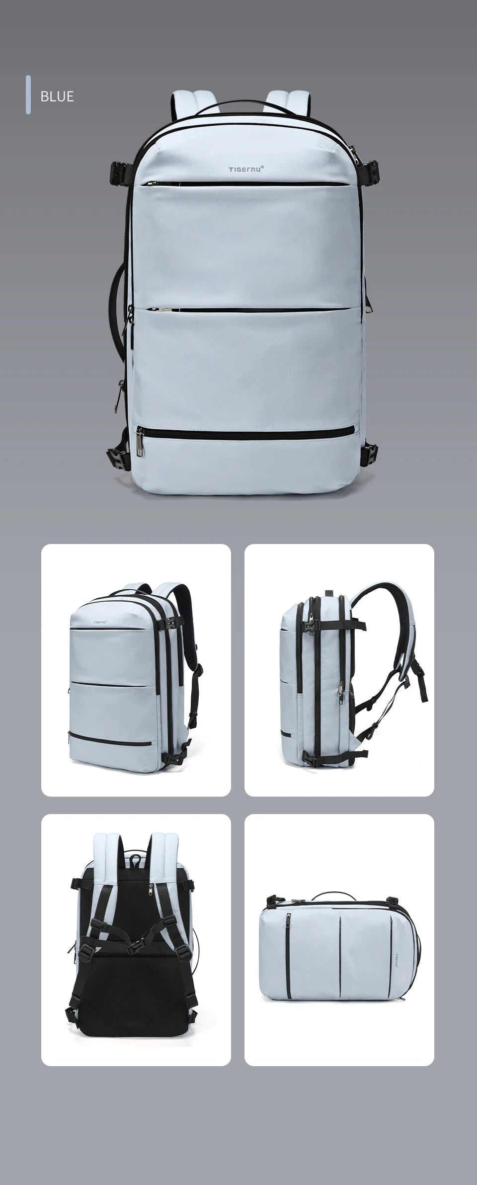 Tigernu Vacuum Compression Backpacks Men Travel