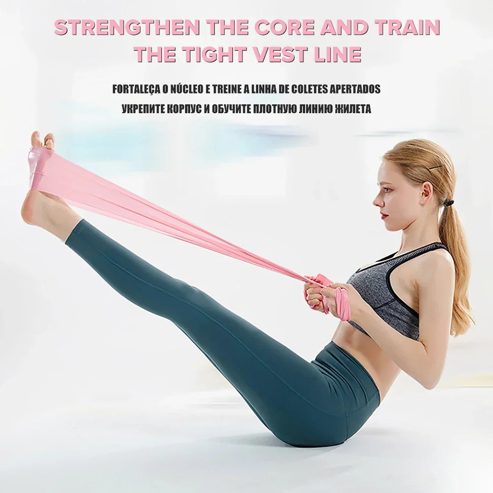 Length 200cm Yoga Pilates Stretch Resistance Band