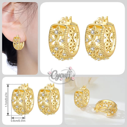 New 925 Sterling Silver 18K Gold Plated Cherry Blossom Butterfly