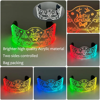 New Acrylic Luminous Glowing Cyberpunk Glasses LED Light