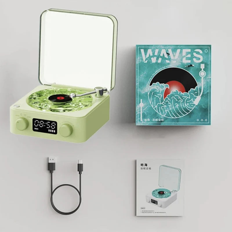 Retro Turntable Speaker With White Noise Wireless Bluetooth