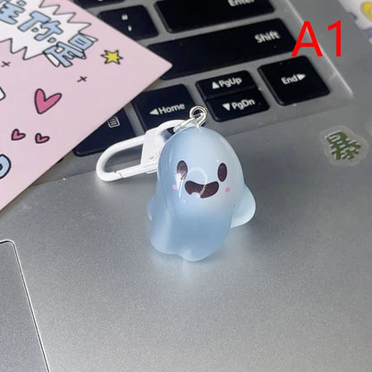 Luminous Halloween Ghost Key Chain Cartoon Jelly Doll