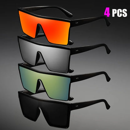 Oversize frame One-piece Goggle Men Woman Sunglasses