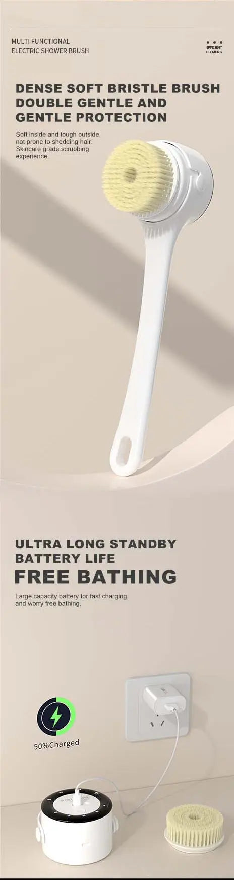 NEW Electric Shower Body Cleaning Brush