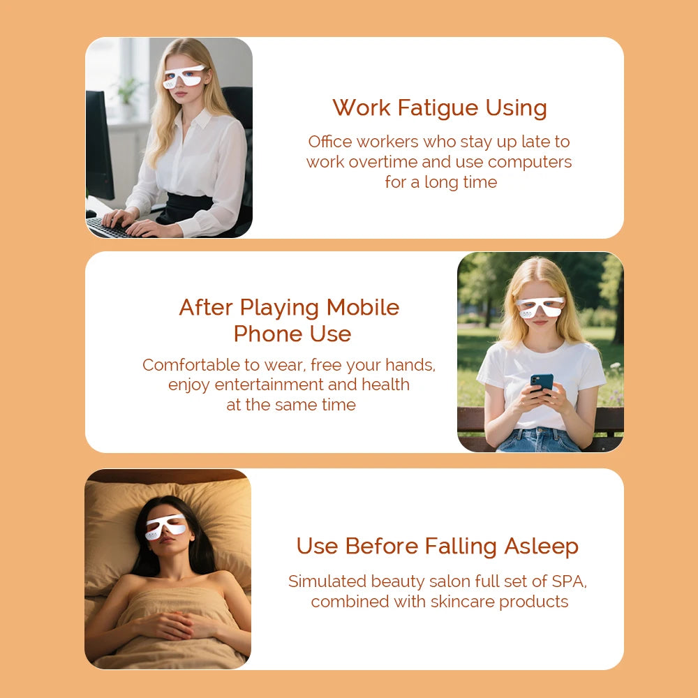Electric Eye Massager Red Light Relieves Eye Fatigue