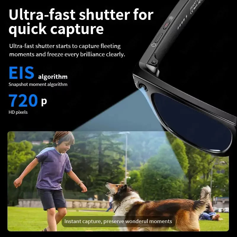 AI Smart Glasses with 8MP Camera Video Recording 100+ Languages