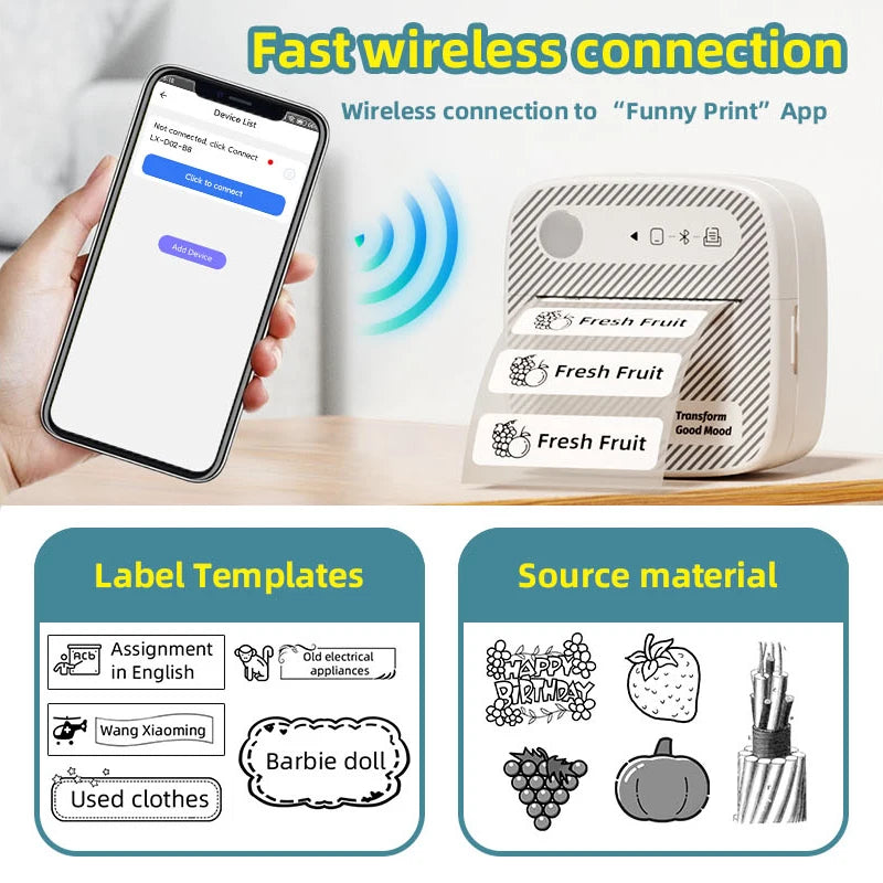 B3 Portable Mini Printers Wireless Bluetooth Inkless
