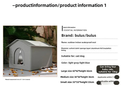 Stray Cat Dog House Waterproof Outdoor Winter Pet Cave