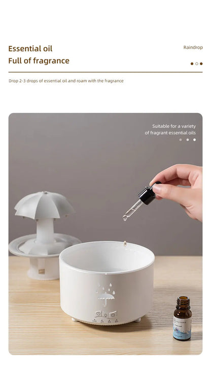 Ultra Quiet Raindrop Humidifier Aromatherapy Diffuser