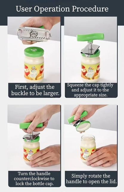 Adjustable Jar Can Opener Manual Bottle Lid Openers