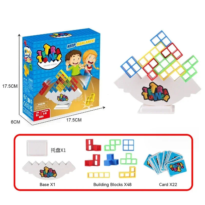 Puzzles Tetra Tower Fun Balance Stacking Building Board Game
