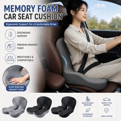 Memory Foam Car Seat Cushion Lumbar Support Ergonomic