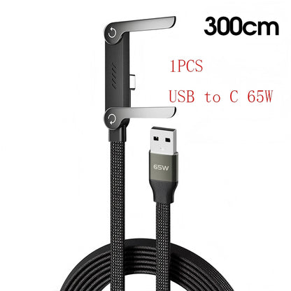 Fast Charging Foldable Bracket Data Cable 2-in-1 Data Wire