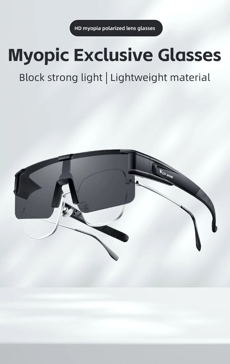 BIKING Cycling Glasses Fit Over Myopic Sunglasses Men Women