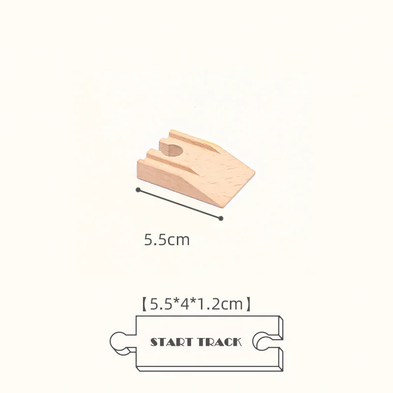 New Kinds Wooden Track Parts Beech Wooden Railway Train