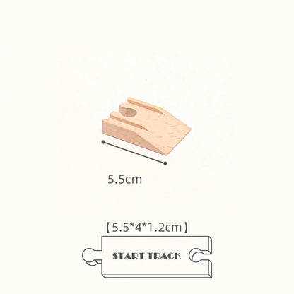 New Kinds Wooden Track Parts Beech Wooden Railway Train