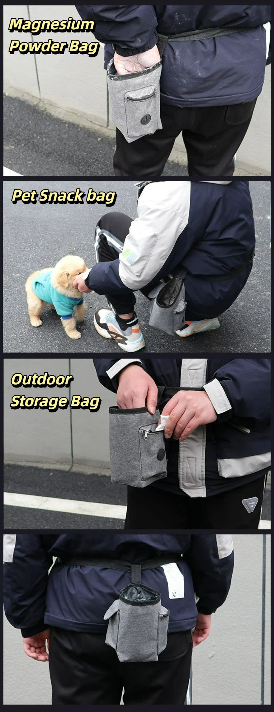 Drawstring Chalk Bag Adjustable Storage Pouch Magnesium