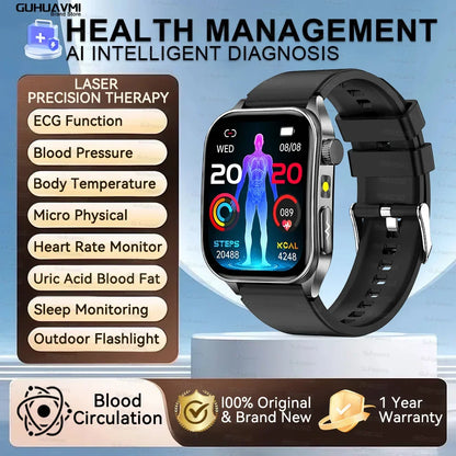 New Laser Treatment Three High Smart Watch Men ECG Heart Rate