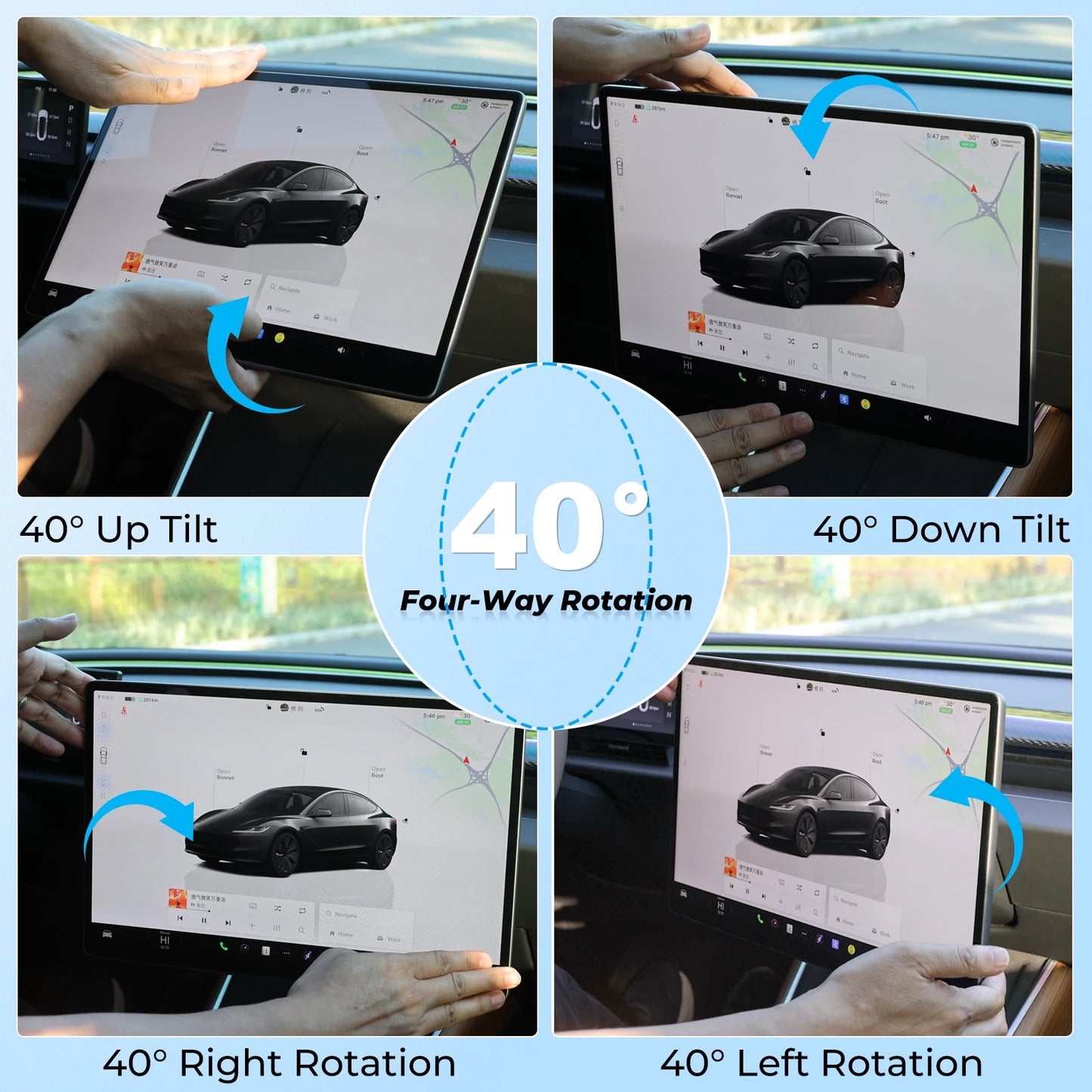 Car GPS Navigation Adjustment Holder Screen Rotation