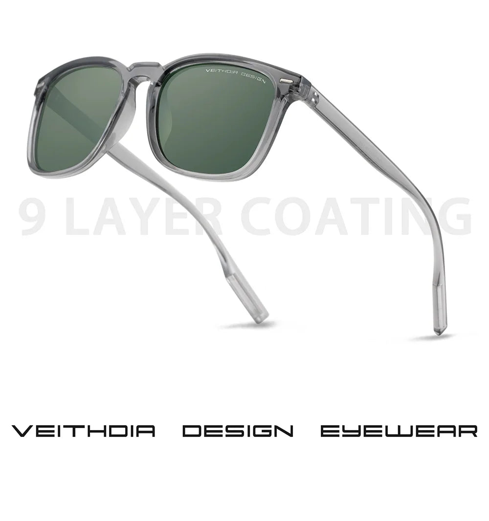 VEITHDIA Fashion Vintage Polarized Sunglasses for Men and Women