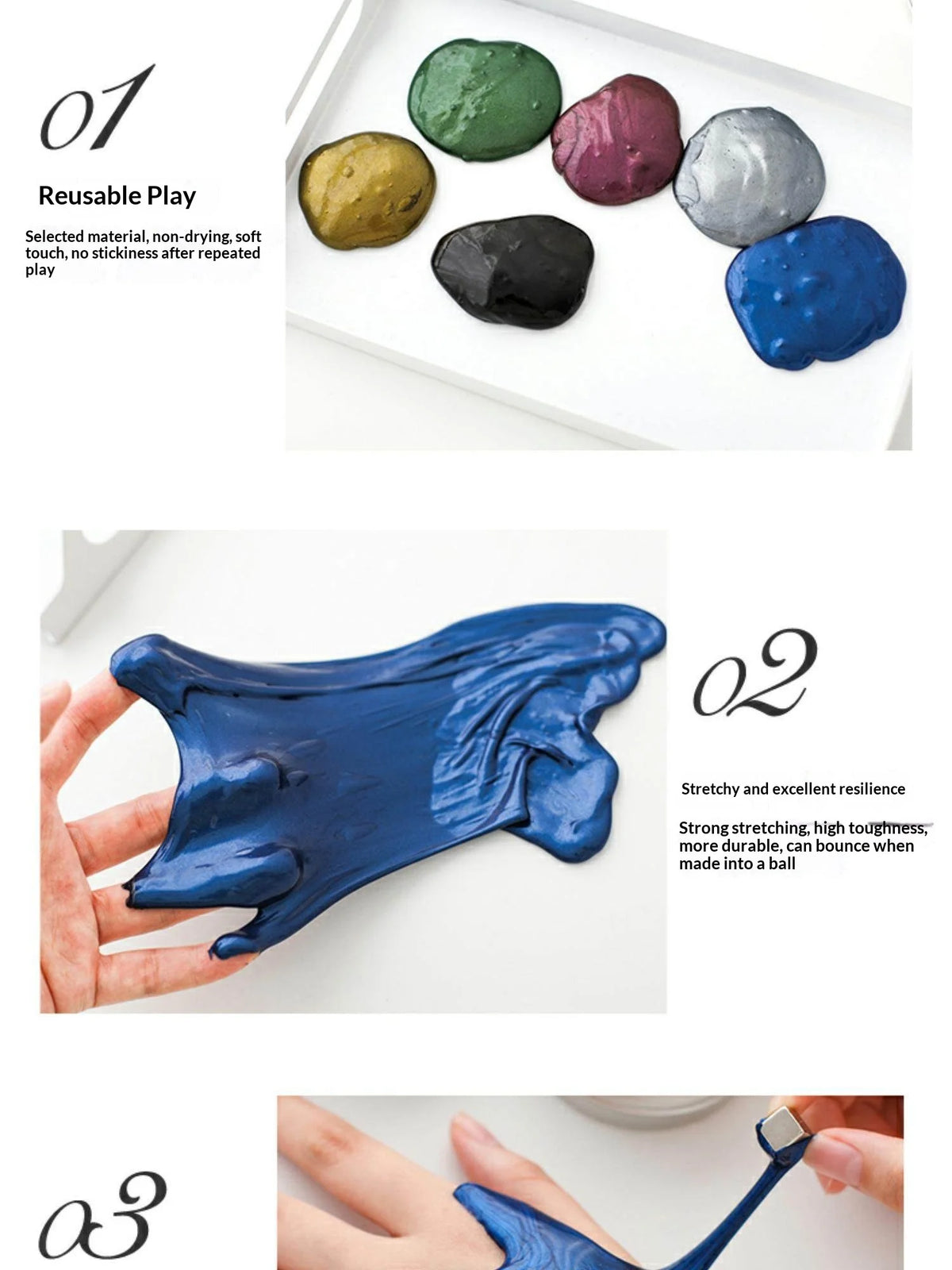 Magnetic Putty Slime Gravity Defying Magnet Toy