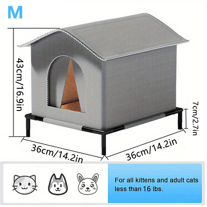 Stray Cat Houses with Mat Waterproof Summer Cool