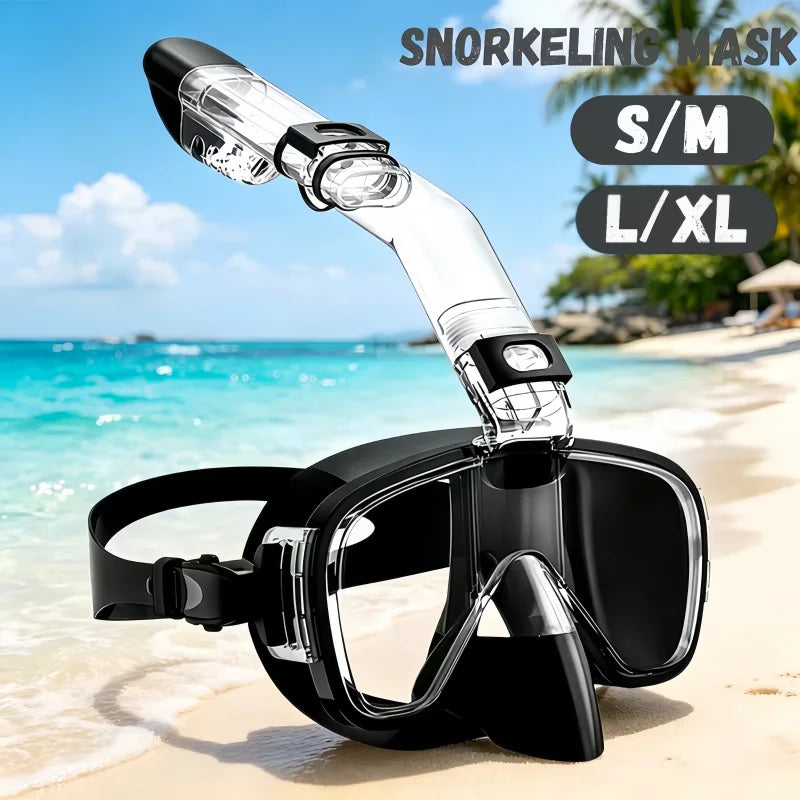 Snorkel and Diving Mask Foldable Anti-Fog Diving Mask Set