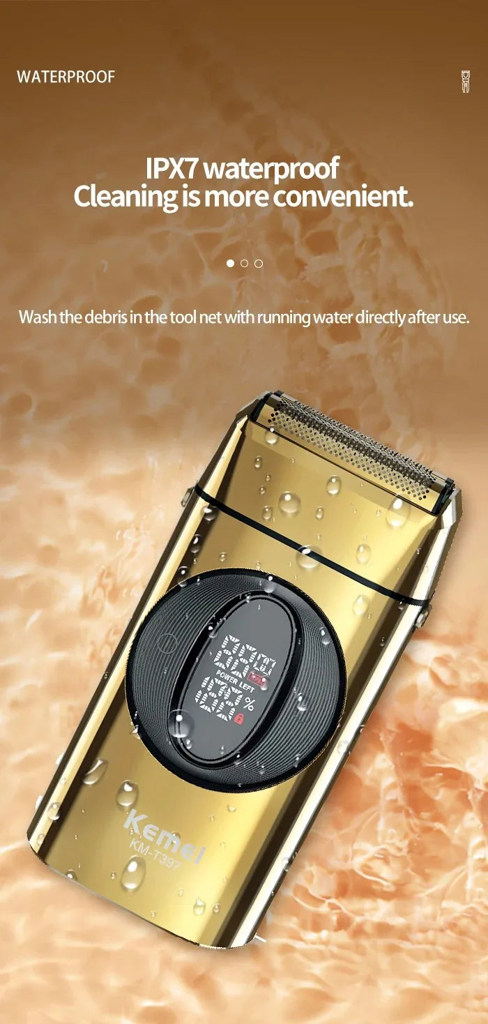 Kemei Beard Trimmer Professional Hair Trimmers IPX7 Beard Shaver
