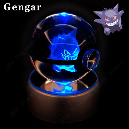 Pokemon Crystal Ball 3D Mewtwo Pikachu Gift