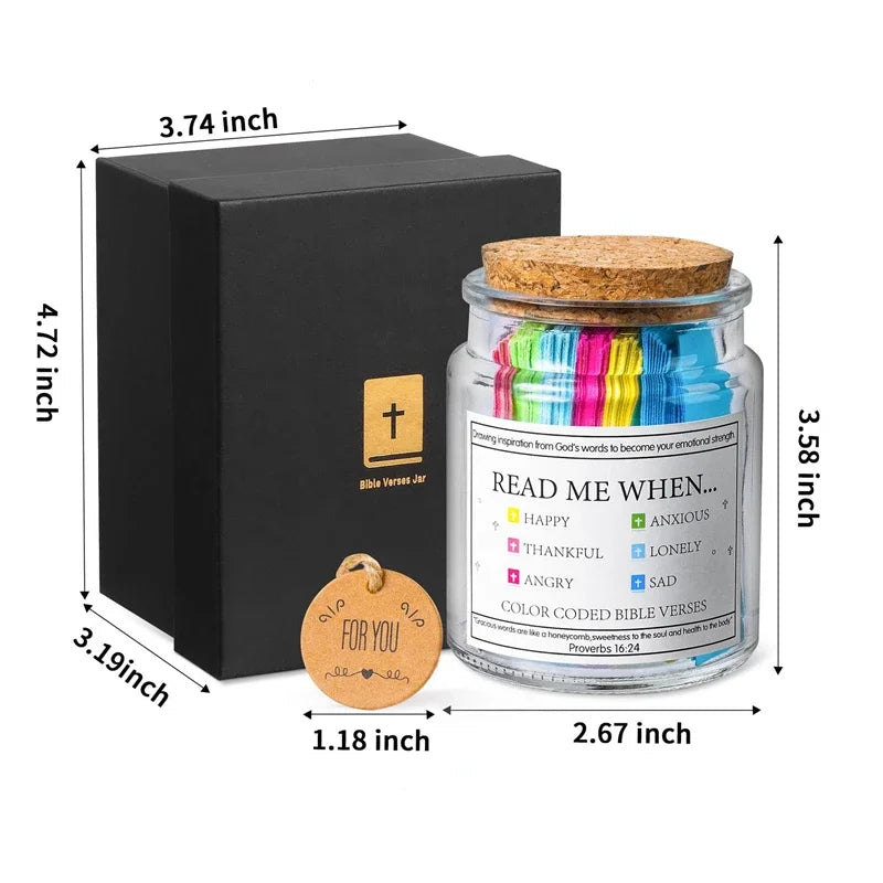 Bible Verses  in Glass Jar Bible Verse Jar Pious Prayer