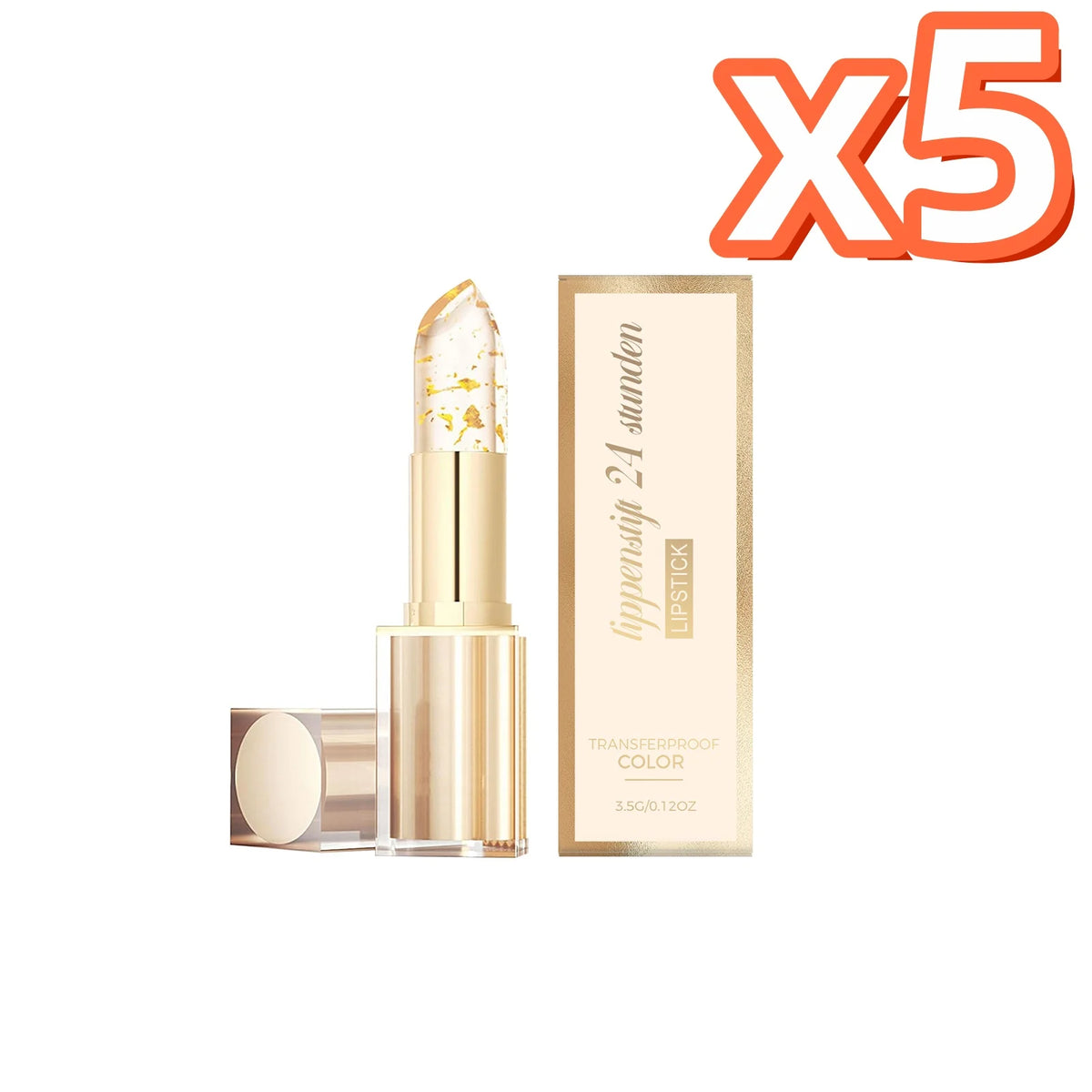 Gold Foil Color Changing Lipstick Fade Lip Line Enhance