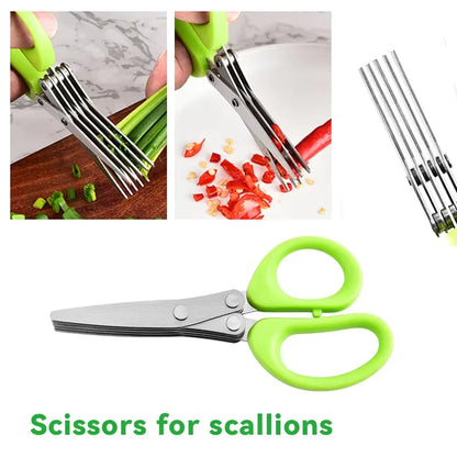 Multifunctional Scissors Stainless Steel 5 Layer Kitchen Scissors