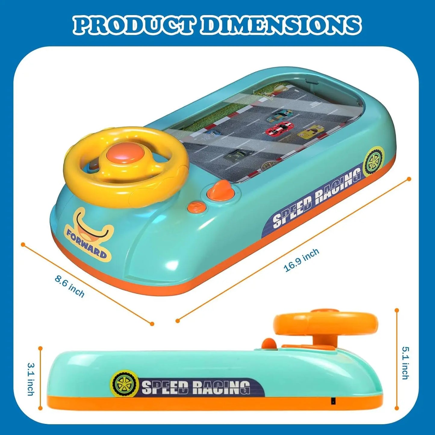 Racing Car Steering Wheel Driving Adventure Game Toy