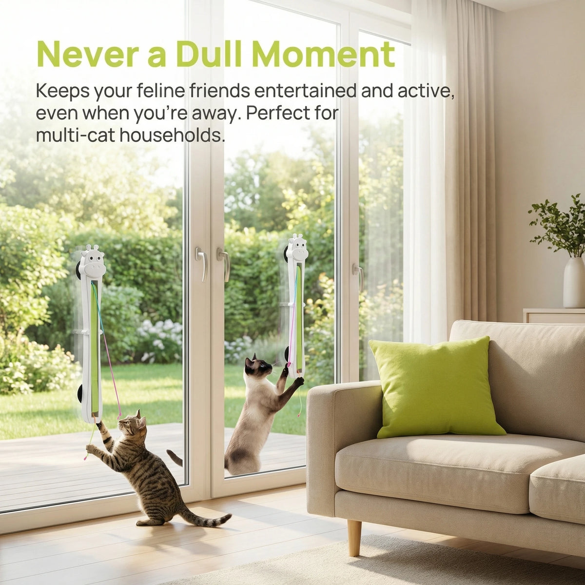 Automatic Interactive Cat Toy Wall Mounted Cat Teaser Wand