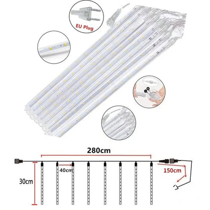 Outdoor LED Meteor Shower Lights Falling Rain Drop