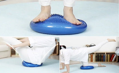 Thickened PVC Inflatable Yoga Balance Cushion Massage
