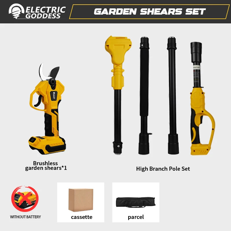 Brushless 1380W Electric Chainsaw Telescoping Pole Pruner