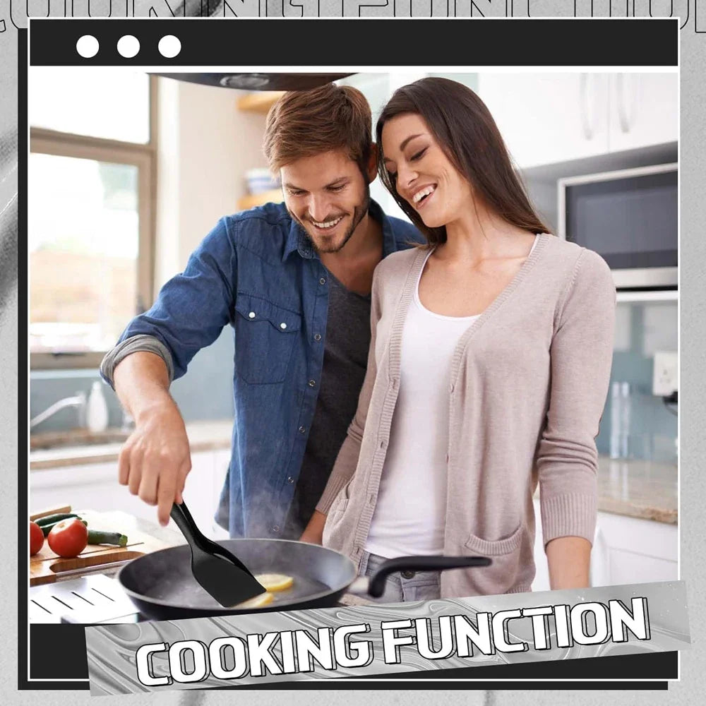 2-in-1 Grip Flip Spatula Tongs - Nylon Non-Stick Egg